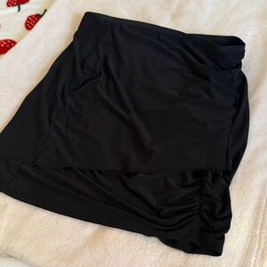 Black Ruched Skirt